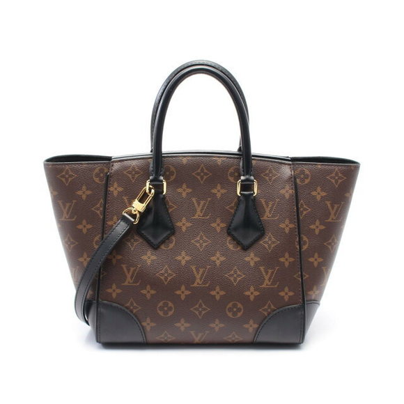 Louis Vuitton Phoenix Handbag Leather Monogram Brown Black - Picture 1 of 7